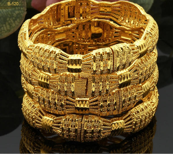 African Bangles 24K Gold Color Dubai Bracelet