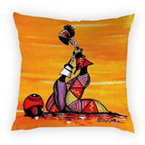 Colourful Dancing African Girl Luxury Throw Pillow Case Cushion Cover Home Living Room Decorative Pillows for Sofa Bed Car 45*45