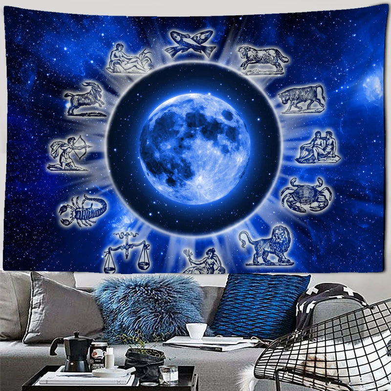 Mandala Tarot Tapestry Wall Hanging Zodiac