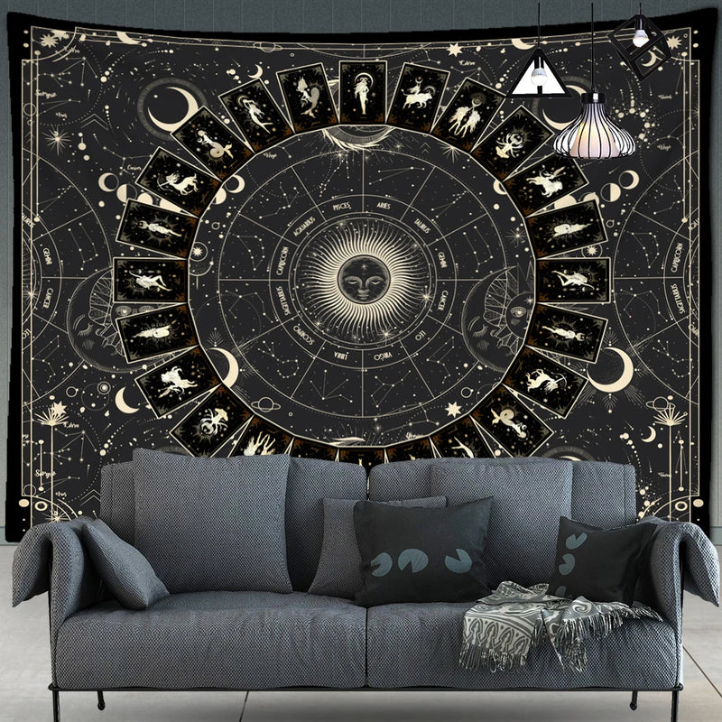 Mandala Tarot Tapestry Wall Hanging Zodiac