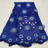 New Luxury 3D Flower Organza Lace Fabric