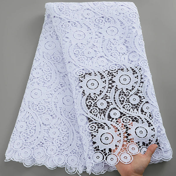 High Quality 3039 White Water Soluble Lace Fabric