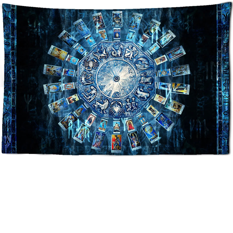 Mandala Tarot Tapestry Wall Hanging Zodiac