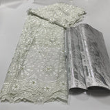 New Luxury 3D Flower Organza Lace Fabric