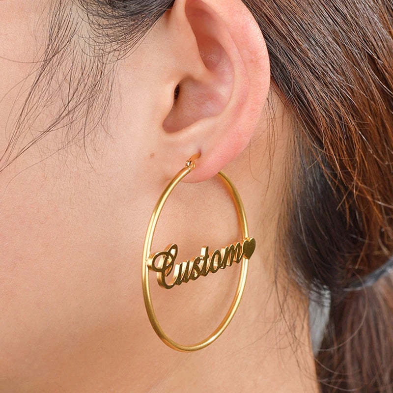 High Quality Personalized Name Drop Earrings