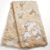 Satin Nigerian Brocade Gild Jacquard Lace Fabric