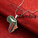 Africa Ghana Nigeria Congo Sudan Somalia Kenya Zambia Liberia Algeria Pendant Necklace