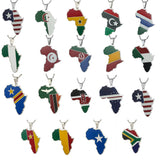 Africa Ghana Nigeria Congo Sudan Somalia Kenya Zambia Liberia Algeria Pendant Necklace