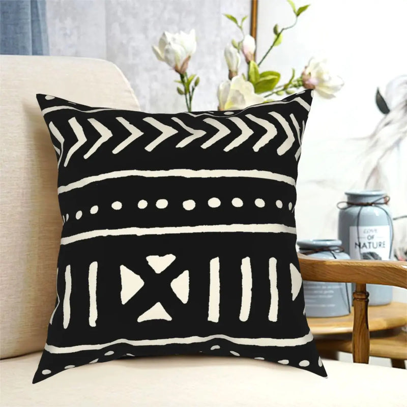 African Mud Square Pillowcase Polyester Printed Pillow Case