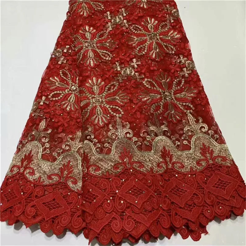 High Quality Nigerian Gilding Lace Fabric