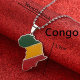 Africa Ghana Nigeria Congo Sudan Somalia Kenya Zambia Liberia Algeria Pendant Necklace