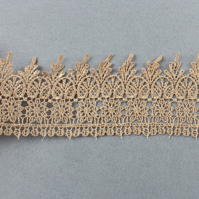 New Vintage Beige Embroidered Lace