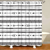 Ethnic Tribal Bohemian Geometric Bathroom Shower Curtain Set