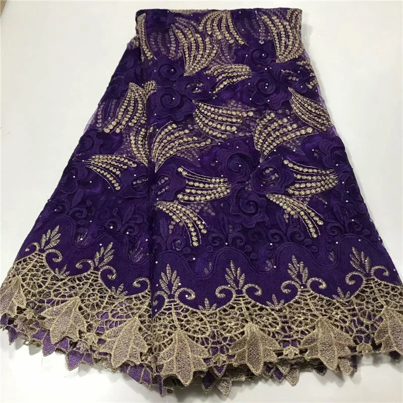 High Quality Nigerian Gilding Lace Fabric