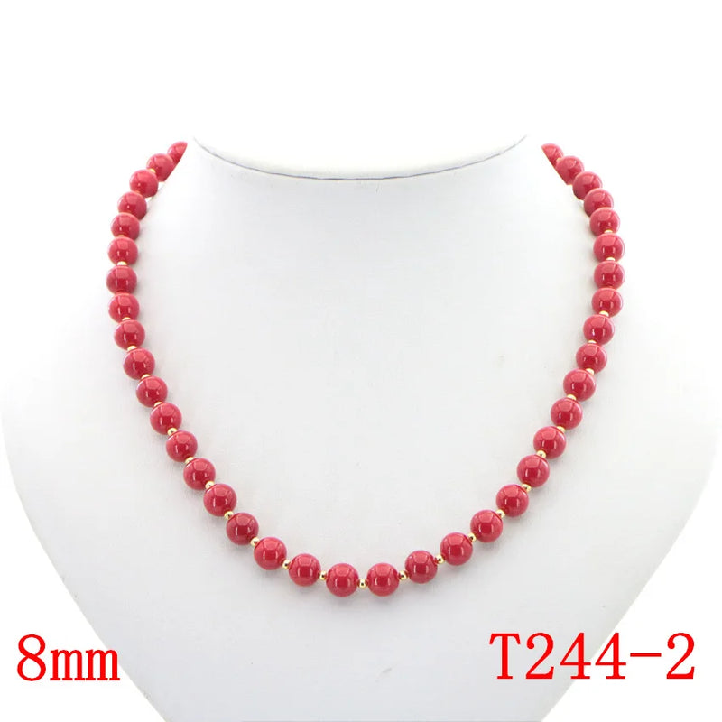 New Charming 5 Style Red Coral Beads Necklace