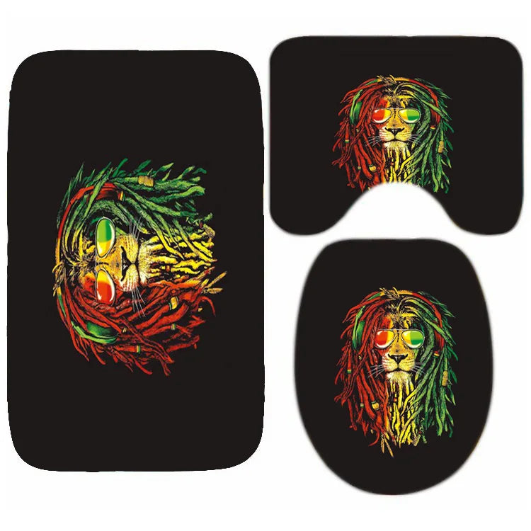 Jamaica Rasta Reggae Lion Bathroom Decor