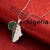 Africa Ghana Nigeria Congo Sudan Somalia Kenya Zambia Liberia Algeria Pendant Necklace