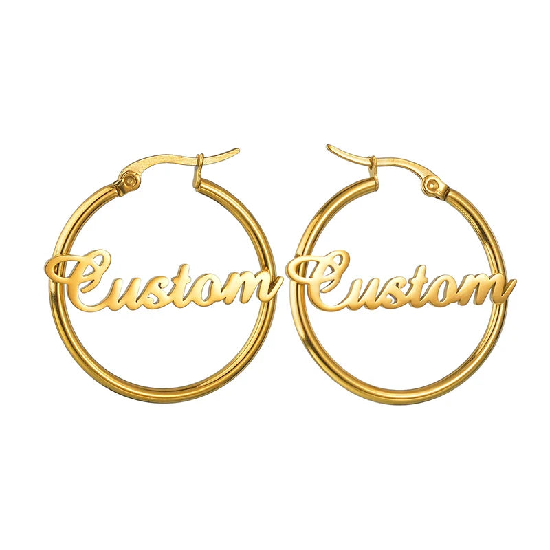 High Quality Personalized Name Drop Earrings