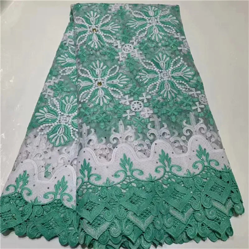 New Green Latest Africa Lace Fabric