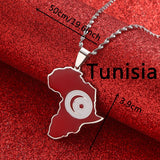 Africa Ghana Nigeria Congo Sudan Somalia Kenya Zambia Liberia Algeria Pendant Necklace