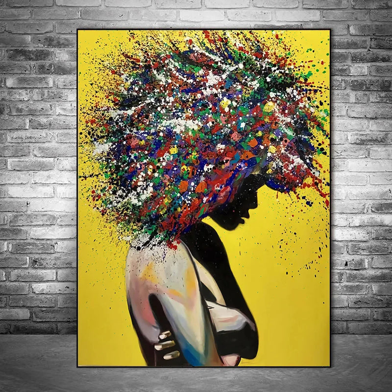 Abstract African Canvas Paintings Graffiti Art Posters