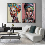 African Black Woman Canvas Posters