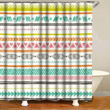 Ethnic Tribal Bohemian Geometric Bathroom Shower Curtain Set