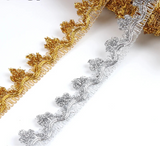 20mm Gold Silve Lace Trims Wedding Party Costume Cloth