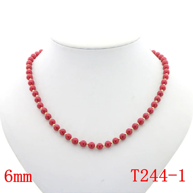 New Charming 5 Style Red Coral Beads Necklace