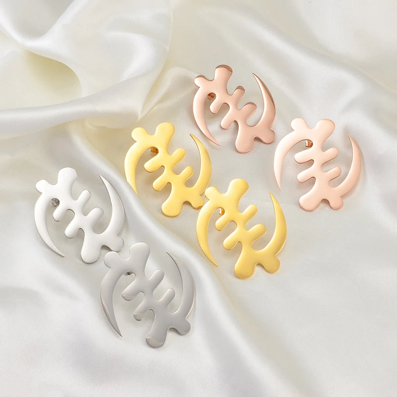 Adinkra Gye Nyame Hyperbole Stud Earrings