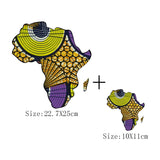 African Map Patches On Clothing