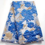 Satin Nigerian Brocade Gild Jacquard Lace Fabric