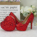 Women wedding shoes with matching bags