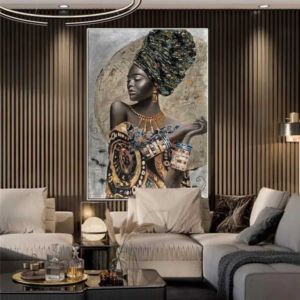 African Black Woman Canvas Posters