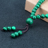 New Natural Green Malachite Stone Beaded Strech Prayer Bracelet