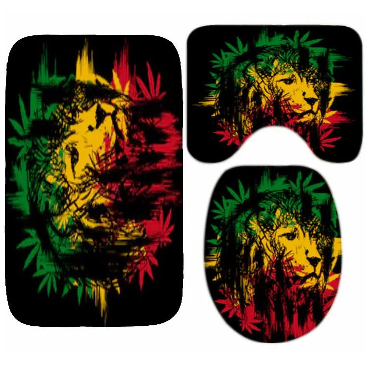 Jamaica Rasta Reggae Lion Bathroom Decor