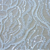 High Quality Beaded Lace Fabric for Wedding Dresses