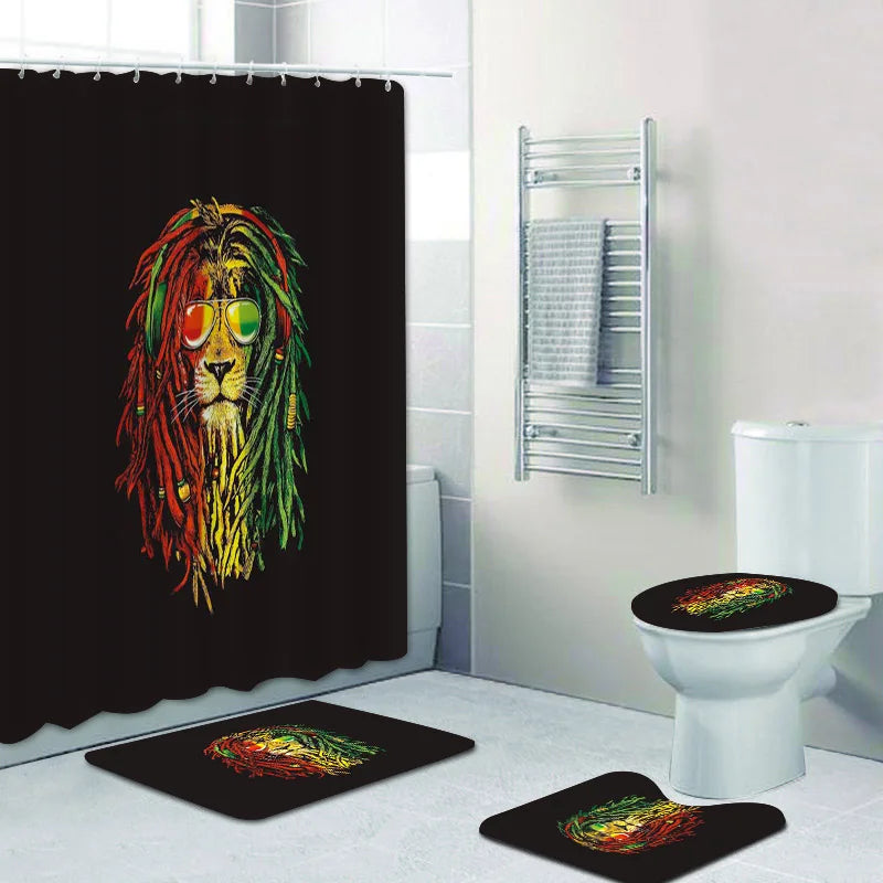 Jamaica Rasta Reggae Lion Bathroom Decor