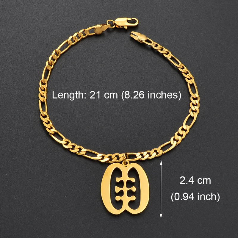 Anniyo African Symbol Gold Color  Bangles