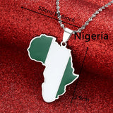 Africa Ghana Nigeria Congo Sudan Somalia Kenya Zambia Liberia Algeria Pendant Necklace