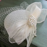 Vintage White Fascinator Hat