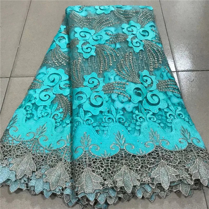 High Quality Nigerian Gilding Lace Fabric