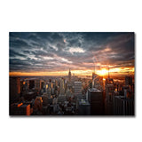 New York City Sunset View Canvas Paintings On the Wall Art Posters