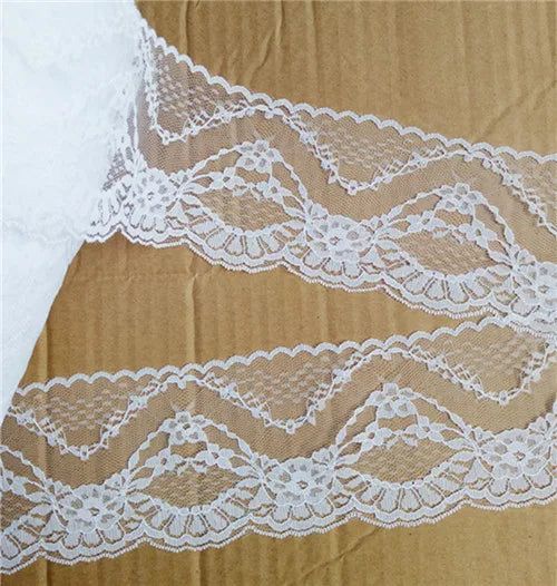 New Embroidered Net White Black Lace