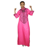 Women dashiki soft embroidery long dress