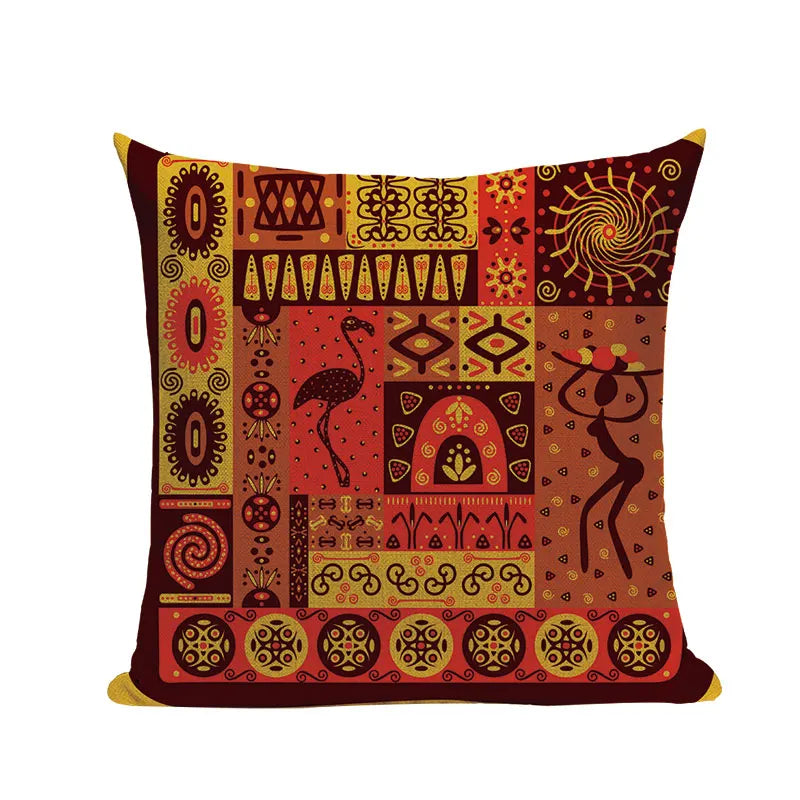 New Lady Africa Geometric Pillow Covers