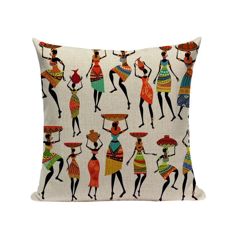 New Lady Africa Geometric Pillow Covers