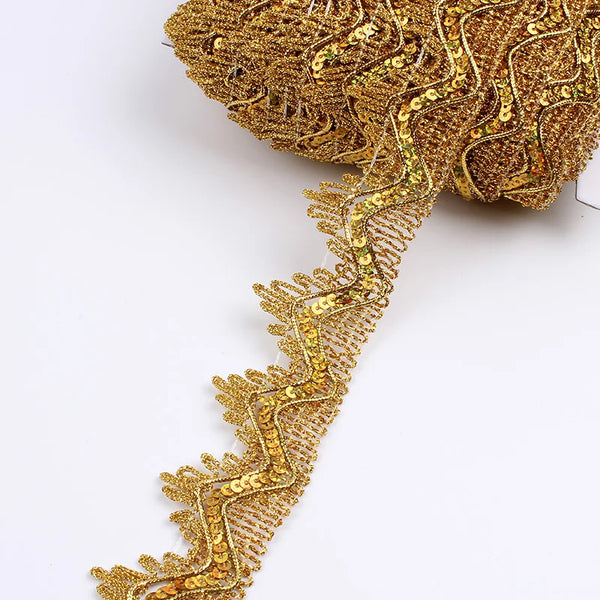 New 35mm Gold Silver Lace