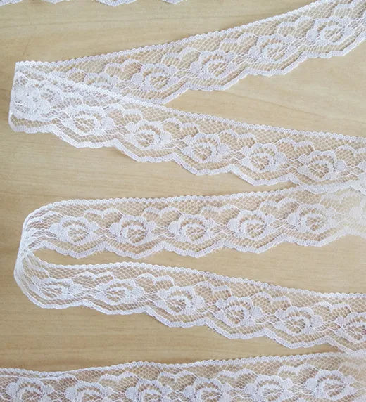 New Embroidered Net White Black Lace