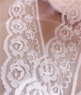 New Embroidered Net White Black Lace